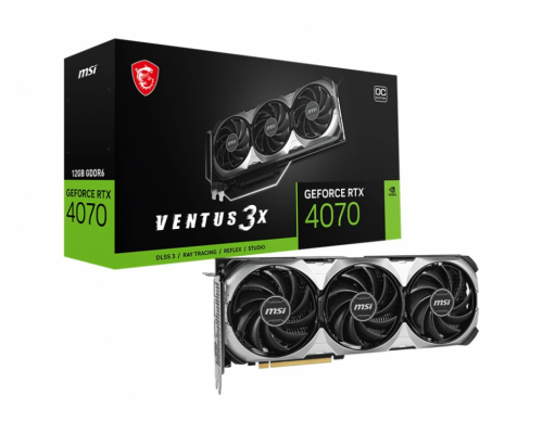 MSI Graphics card RTX 4070 VENTUS 3X E1 12G OC GDDR6 192bit 3DP