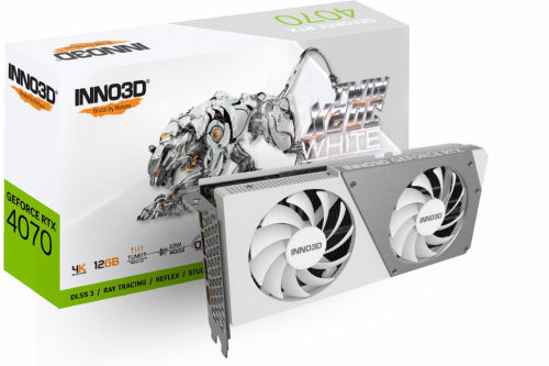 INNO3D GeForce RTX 4070 TWIN X2 OC WHITE DLSS 3 graphics card