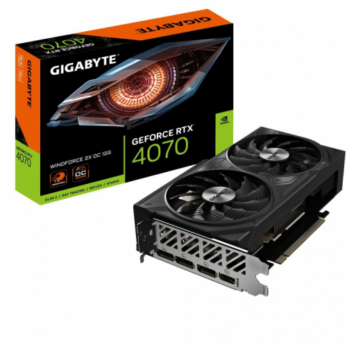 Gigabyte Graphics card GeForce RTX 4070 WINDFORCE 2X OC 12GB GDDR6 192bit 3DP/HDMI