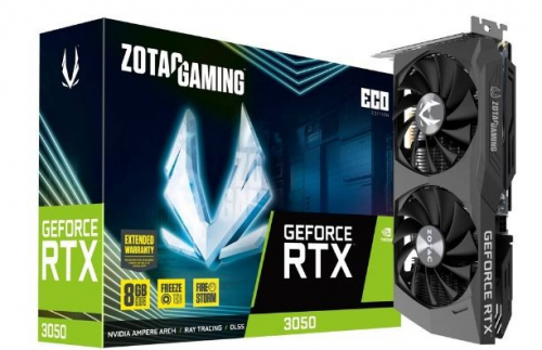 ZOTAC Graphics card GeForce RTX 3050 ECO 8GB GDDR6 128bit 3DP/HDMI