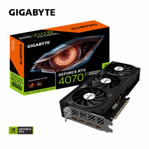 Gigabyte Graphics card RTX 4070 Ti SUPER WIND FORCE OC 16G GDDR6X 256