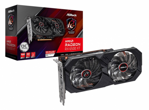 Asrock AMD Radeon RX 6500 XT Phantom Gaming D 4 GB GDDR6 Graphics Card