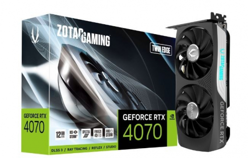 ZOTAC Graphics carf GeForce RTX 4070 TWIN EDGE 12GB GDDR6X 192bit 3DP