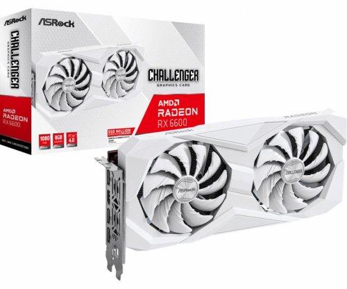 Graphics Card|ASROCK|AMD Radeon RX 6600|8 GB|GDDR6|128 bit|PCIE 4.0 8x|GPU 1626 MHz|Two and Half Slot Fansink|1xHDMI|3xDisplayPort|RX6600CLW8G