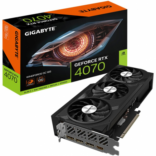 RTX 4070 12GB Gigabyte Windforce OC GDDR6X 3Fan