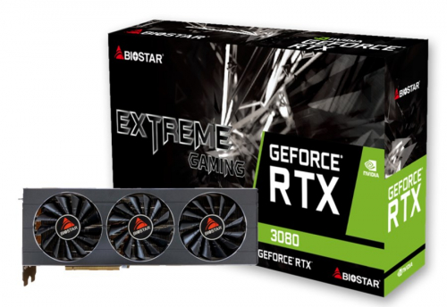 BIOSTAR GeForce RTX 3080 10GB graphics card (VN3816RMT3)