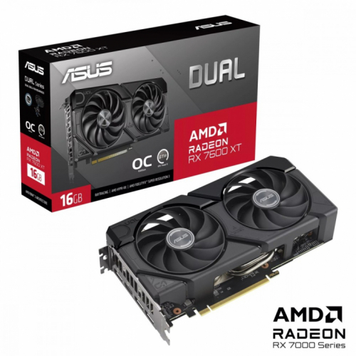 Asus Graphics card RX 7600XT DUAL OC 16GB GDDR6 128bit 3DP HDMI