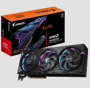 Gigabyte AMD Radeon RX 9070 XT - 16 GB GDDR6 - 256 bit PCIE 5.0 16x - Triple slot Heatpipe - 2xHDMI - 2xDisplayPort