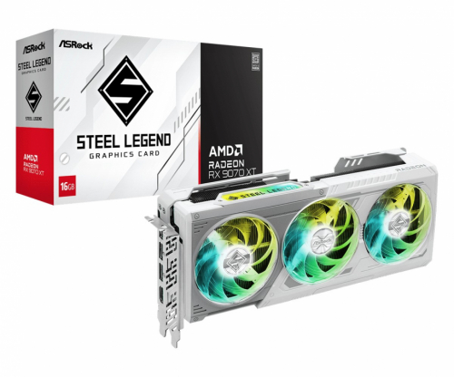 ASRock Graphics card Radeon RX 9070 XT Steel Legend 16GB