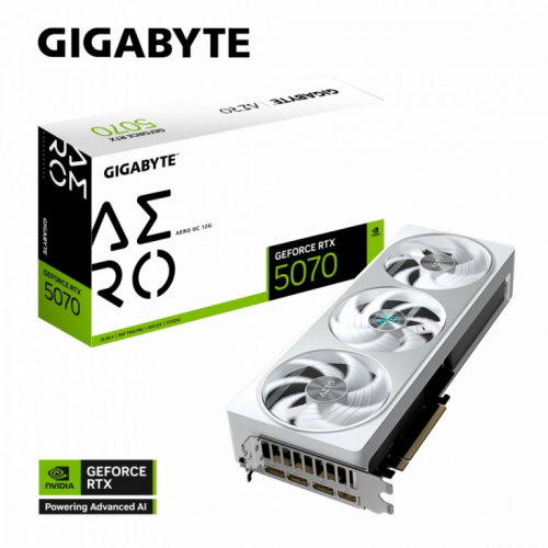 Gigabyte Graphics card RTX 5070 AERO OC 12GB G DDR7 192bit HDMI/DP