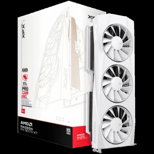 XFX Quicksilver AMD Radeon RX 9070XT White Gaming Edition with 16GB GDDR6 HDMI 3xDP, AMD RDNA 4