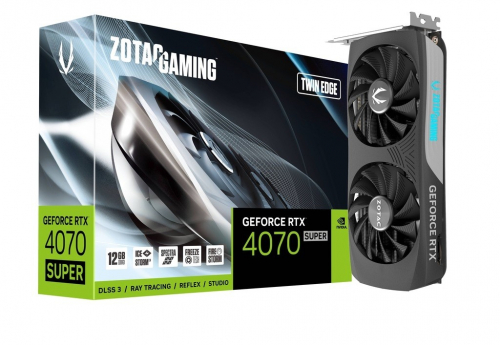 ZOTAC Graphics card GeForce RTX 4070 SUPER TWIN EDGE 12GB GDDRX6 192bit 3DP 1HDMI