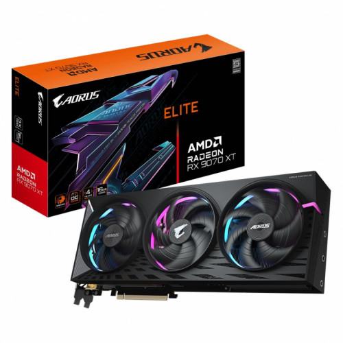 Graphics Card|GIGABYTE|AMD Radeon RX 9070 XT|16 GB|GDDR6|256 bit|PCIE 5.0 16x|Triple slot Heatpipe|2xHDMI|2xDisplayPort|R9070XTAORUSE-16GD1.0