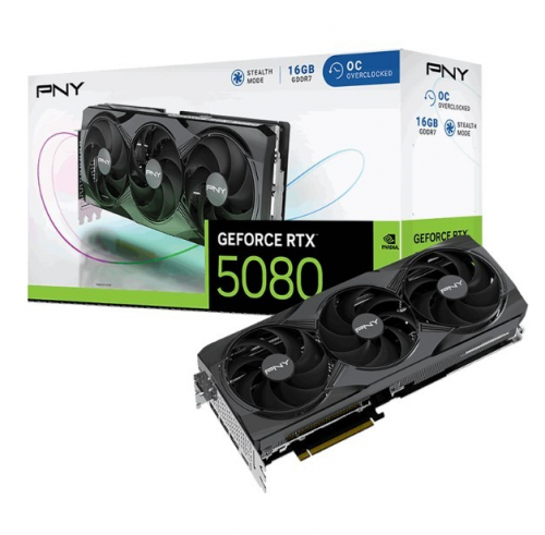 PNY Graphics card GeForce RTX5080 OC 3F 16GB 256-bit 960GB/s