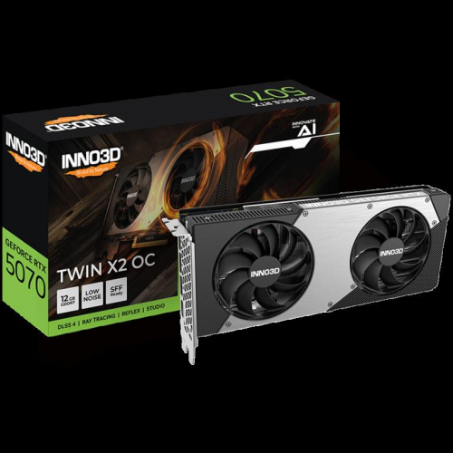 INNO3D NVIDIA RTX 5070 X2 OC 12GB GDDR7 192bit, 2542MHz / 28Gbps, 3x DP, 1x HDMI, 2 fans 2 slot