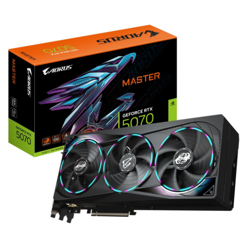 Graphics Card|GIGABYTE|NVIDIA GeForce RTX 5070|12 GB|GDDR7|192 bit|PCIE 5.0 16x|GPU 2715 MHz|Triple slot Fansink|1xHDMI|3xDisplayPort|GV-N5070AORUSM-12GD