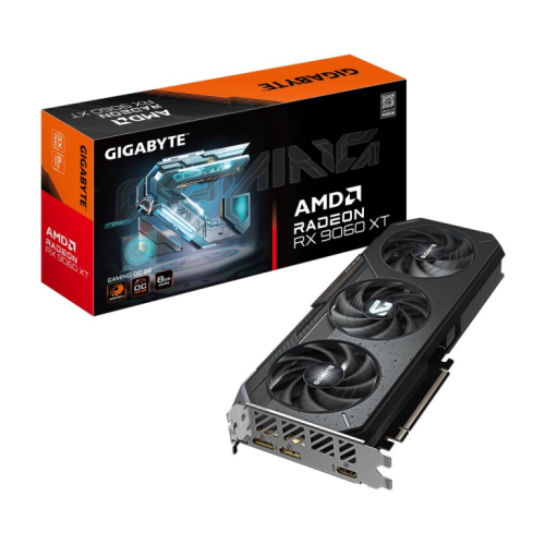 Graphics Card|GIGABYTE|AMD Radeon RX 9060 XT|8 GB|GDDR6|128 bit|PCIE 5.0 16x|Triple slot Fansink|1xHDMI|2xDisplayPort|GV-R9060XTGAMINGOC-8GD