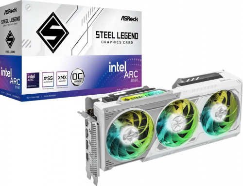ASRock Intel Arc B580 Steel Legend 12GB OC graphics card