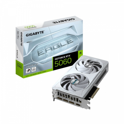Gigabyte Graphics card GeForce RTX 5060 EAGLE OC ICE 8G GDDR7 3DP/HDMI