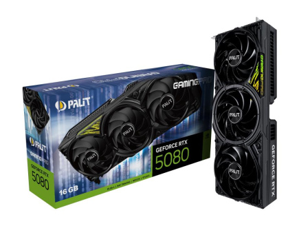 Graphics Card|PALIT|NVIDIA GeForce RTX 5080|16 GB|GDDR7|256 bit|PCIE 5.0 16x|Triple slot Fansink|1xHDMI|3xDisplayPort|NE75080019T2-GB2031Y