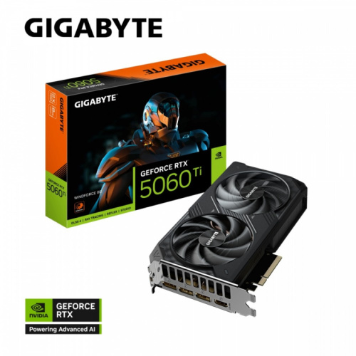 Gigabyte Graphics card GeForce RTX 5060 Ti WINDFORCE 8G 128BIT GDDR7 HDMI/3DP