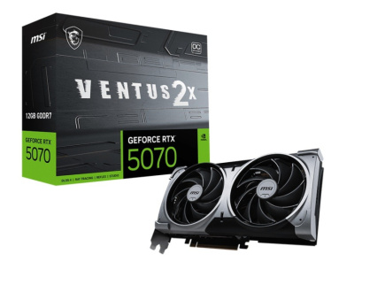 MSI Graphics card GeForce RTX 5070 12G VENTUS 2X OC GDDR7 192bit HDMI/3DP