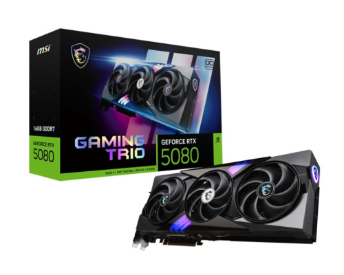 MSI Graphics card GeForce RTX 5080 GAMING TRIO OC 16G GDDR7 256bit 3DP/HDMI