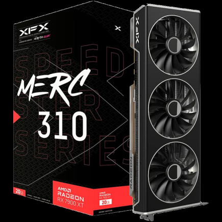 XFX AMD Video Card RX-7900XT Speedster MERC310 20GB GDDR6 320bit, 2535 MHz / 20Gbps, 3x DP, 1x HDMI, 3 fan, 2 slot