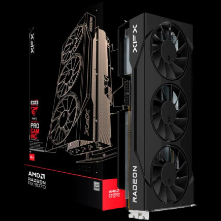 XFX Swift AMD Radeon RX 9070 OC Triple Fan Gaming Edition with 16GB GDDR6 HDMI 3xDP