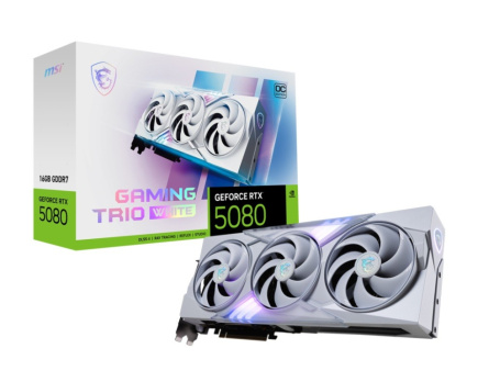 MSI Graphics card GeForce RTX 5080 GAMING TRIO OC WHITE 16G GDDR7 256bit