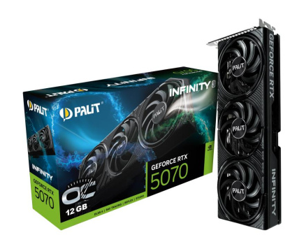 Graphics Card|PALIT|NVIDIA GeForce RTX 5070|12 GB|GDDR7|192 bit|PCIE 5.0 16x|Triple slot Fansink|NE75070S19K9-GB2050S