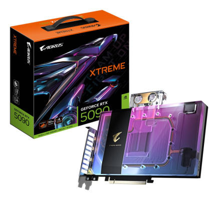 GIGABYTE AORUS GeForce RTX 5090 XTREME WATERFORCE WB 32G Graphics Card - 32GB GDDR7