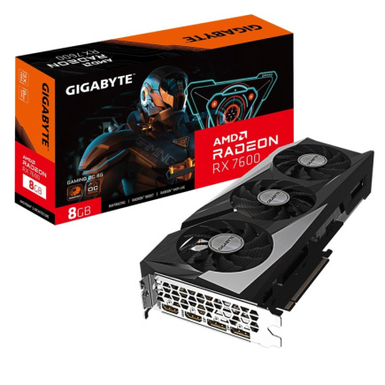 Gigabyte Graphics card Radeon RX 7600 Gaming OC 8G GDDR6 128bit 2DP/2HDMI Gigabyte Graphics card Radeon RX 7600 Gaming OC 8G GDDR6 128bit 2DP/2HDMI