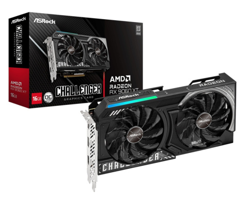 ASRock Graphics card Radeon RX 9060 XT CHALLENGER 16GB GDDR6 128bit 2DP/HDMI