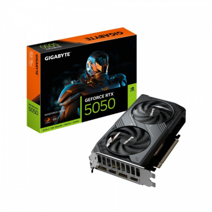 Gigabyte Graphics card GeForce RTX 5050 WINDFORCE OC 8G DDR6 2HDMI/2DP Gigabyte Graphics card GeForce RTX 5050 WINDFORCE OC 8G DDR6 2HDMI/2DP