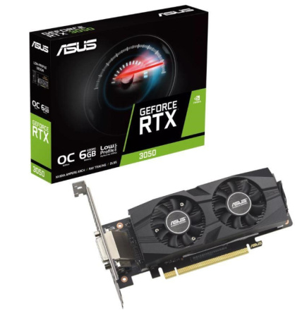 ASUS GeForce RTX 3050 LP BRK OC Edition NVIDIA 6 GB GDDR6 ASUS GeForce RTX 3050 LP BRK OC Edition NVIDIA 6 GB GDDR6