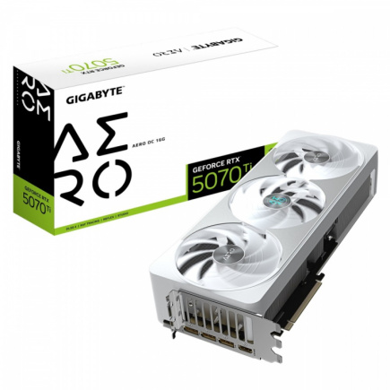 Gigabyte Graphics card GeForce RTX 5070 Ti AERO OC 16G 256BIT GDDR7 3DP/HDMI Gigabyte Graphics card GeForce RTX 5070 Ti AERO OC 16G 256BIT GDDR7 3DP/HDMI