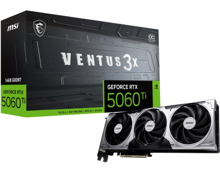 MSI VENTUS GeForce RTX 5060 TI 16G 3X OC NVIDIA 16 GB GDDR7