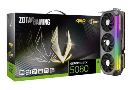 ZOTAC Graphics card GeForce RTX 5080 AMP EXTREME INFINITY 16GB GDDR7 256bit 3DP/HDMI