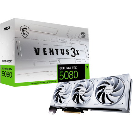 RTX 5080 16GB MSI Ventus 3X OC GDDR7 3Fan Valge
