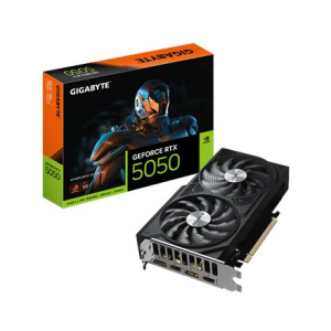 GIGABYTE GeForce RTX 5050 WINDFORCE OC V2 8G Graphics Card - 8GB GDDR6, 128bit, PCI-E 5.0, 2572MHz Core Clock, 2 x DP, 2 x HDMI, NVIDIA DLSS 4, GV-N5050WF2OCV2-8GD
