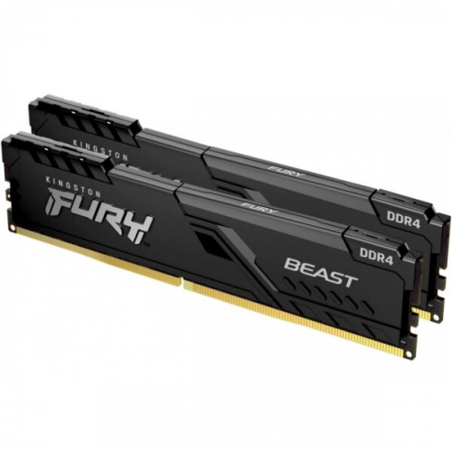 Kingston FURY Beast - DDR5 - kit - 32 GB: 2 x 16 GB - DIMM 288-pin - 6000 MHz / PC5-48000 - CL40 - 1.35 V - unbuffered - on-die ECC - black 