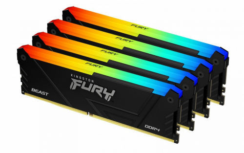 Kingston Memory DDR4 Fury Beast RGB 128GB(4*32GB)/3600 CL18