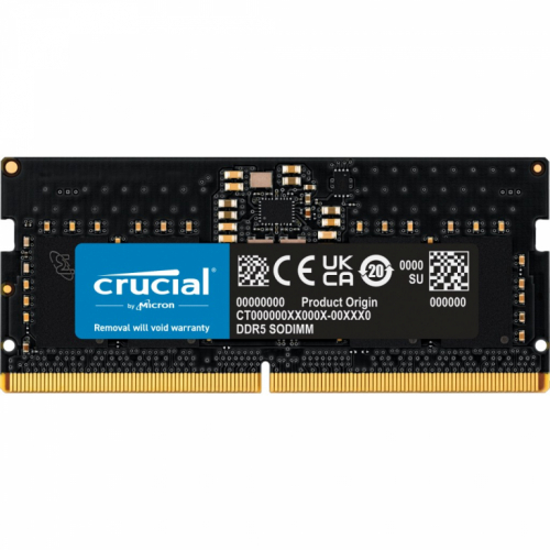 Crucial - DDR5 - module - 8 GB - SO-DIMM 262-pin - 4800 MHz / PC5-38400 - CL40 - 1.1 V