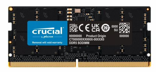 Crucial - DDR5 - module - 16 GB - SO-DIMM 262-pin - 4800 MHz / PC5-38400 - CL40 - 1.1 V