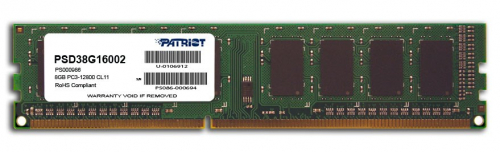 Patriot Memory DDR3 8GB PC3-12800 (1600MHz) DIMM memory module 1 x 8 GB