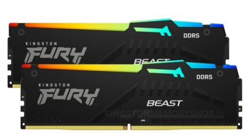Kingston Memory DDR5 Fury Beast Black RGB 32GB(2*16GB)/5200 CL36 EXPO
