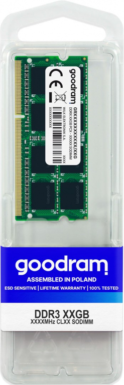 Goodram GR1600S364L11/8G memory module 8 GB 1 x 8 GB DDR3 1600 MHz