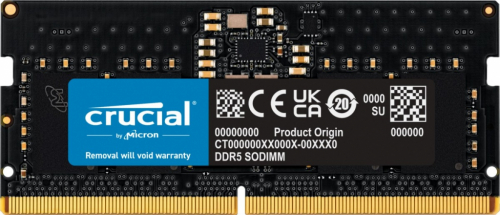 Crucial Notebook memory DDR5 SODIMM 8GB/5600 CL46 (16Gbit)