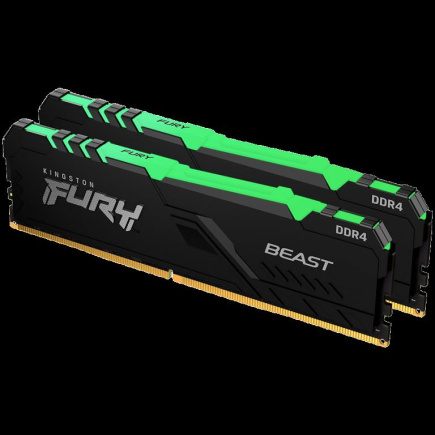 Kingston 16GB 3600MT/s DDR4 CL17 DIMM (Kit of 2) FURY Beast RGB